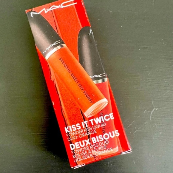 Mac Kiss it Twice Powder Kiss Liquid Duo: Orange NIB - Picture 2 of 6